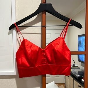 House of Harlow x REVOLVE Bailey Bralette Crop Top in Racing Red